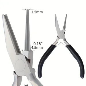 5-inch wire wrapping pliers with semi-round concave jaw for jewelry DIY