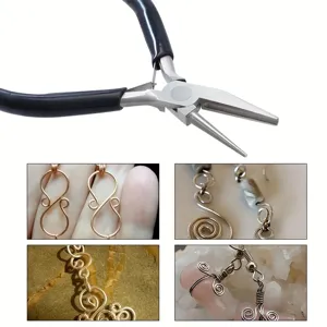 5-inch bail making pliers with semi-round nose for DIY jewelry wire wrapping tools