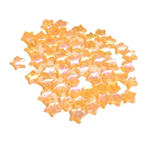 Cuentas de estrella acrílicas iridiscentes de 10mm para hacer joyas y artesanía