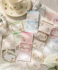 Blocs-notes dorés série Vintage Tea Party pour le scrapbooking et la décoration DIY