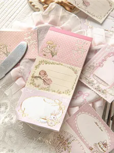 Blocs-notes vintage avec dorure à l'or de la série Tea Party pour le scrapbooking