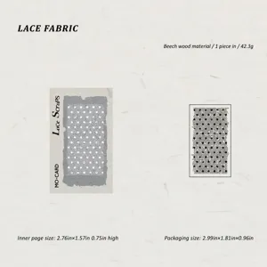 Technical specifications for the beech wood lace fabric pattern stamp for journaling
