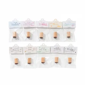 Set of 10 beech wood stamps from the Small Forest series for decorative journaling.