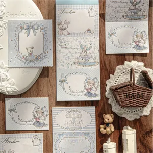 Bloc-notes Vintage Tea Party avec dorure à chaud élégante pour le scrapbooking DIY