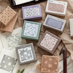 MO·CARD Silent Poem series beechwood stamps for scrapbooking decoration and artistic printing