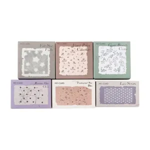 Mo-Card Silent Psalm series wooden stamps featuring artistic floral and star patterns