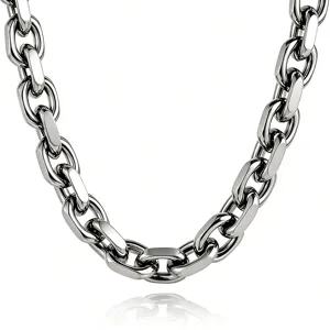 High Polished Stainless Steel Chunky Cuban Chain Necklace Bracelet For Men Women Toggle Clasp Hip Hop Minimalist Punk Jewelry