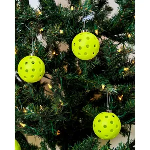 Ornamento per albero di Natale pickleball decorazione appesa divertente palla ciondolo regalo.
