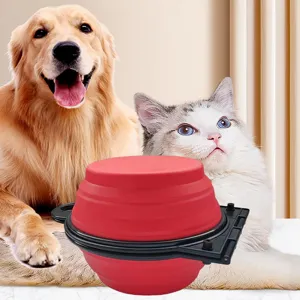 Double gamelle pliable pour animal de compagnie en silicone portable pour chien et chat.