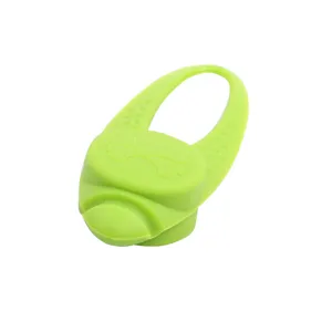Luce LED in silicone verde per collare cane ciondolo osso sicurezza animale