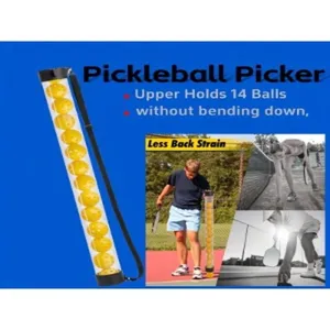 Tubo raccoglitore di palline da pickleball per 14 palline, attrezzo senza chinarsi.
