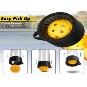 Tubo raccoglitore per pickleball per un recupero facile, design trasparente con apertura nera
