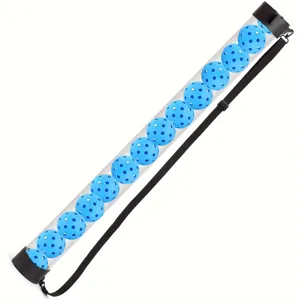 Tubo Raccoglitore per Pickleball Tubo in Plastica Trasparente Con Tracolla Per Sport all'Aperto Accessori da Tennis