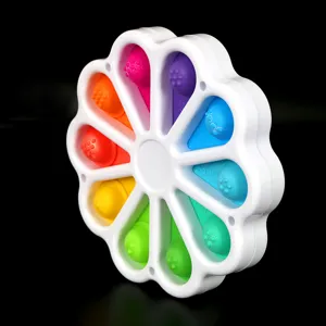 Giocattolo sensoriale colorato a forma di fiore push pop bolla antistress per bambini