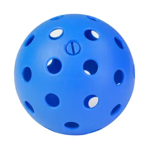 LED glowing pickleball with 40 holes, durable plastic indoor and outdoor night sports ball.