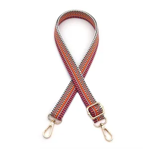 Bandoulière de remplacement à motifs géométriques avec boucles dorées chic