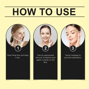 Guida passo dopo passo su come usare l'essenza per la cura del viso con modelle pulite.