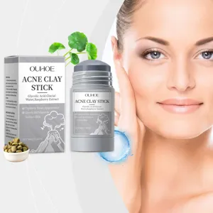 Detailansicht des OUHOE Gesichtsreinigung-Tonmaskenstifts mit natürlichen Pflanzenextrakten.
