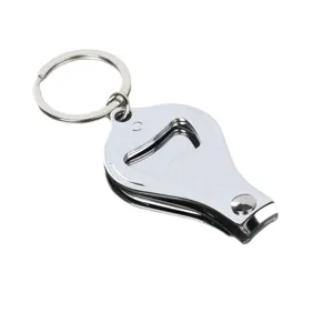 Multifunctionele roestvrijstalen nagelknipper sleutelhanger met flesopener functie