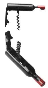 Magnetic wine bottle opener in wine bottle shape for home use