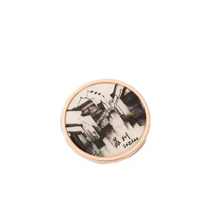 Suzhou kulturelle Stadt Metall Kühlschrankmagnet im traditionellen Tuschemalerei Stil