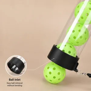 Pickleball Sammler Rohre fur einfache Ballaufnahme ohne Bücken transparente Aufbewahrung