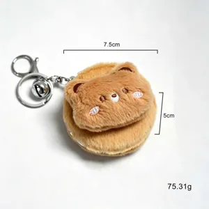 Vista dettagliata dello specchio portatile orsetto di peluche, 7,5 cm x 5 cm