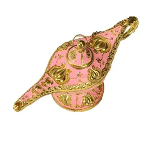 Lampe d'Aladin ornée rose et or pour la décoration intérieure