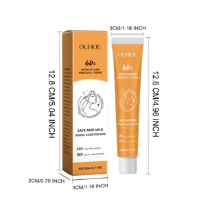 OUHOE creme depilatoire pour levre superieure soin doux pour peau sensible 20g tube