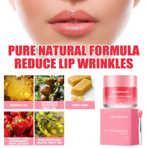 Primer plano de la mascarilla labial hidratante con ingredientes naturales y extracto de.