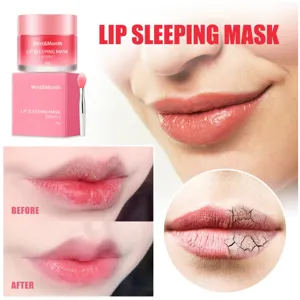 Mascarilla labial de noche West&Month detalle con envase de producto y efecto antes y después.
