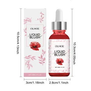 Blush liquido OUHOE per un trucco viso naturale luminoso leggero e a lunga durata 30ml