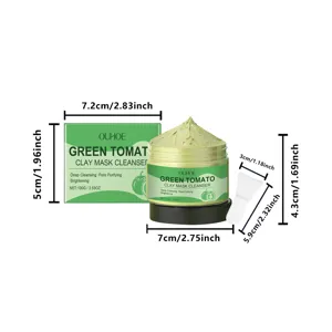 OUHOE Groene Tomaat Klei Masker Gezichtsreiniger Poriën Zuiverende Huidverzorging 100g