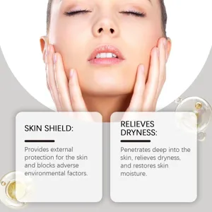 OUHOE tallow moisturizing body cream detail showcasing skin shield and dryness relief benefits.