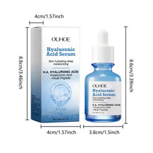 Siero viso all'acido ialuronico OUHOE per idratazione profonda, nutrizione e luminosità.
