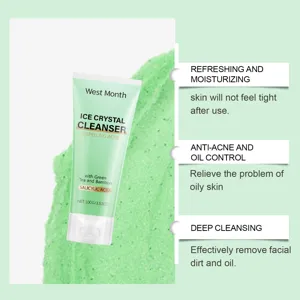 Detergente viso anti-acne West Month con acido salicilico, profonda pulizia e cura della pelle.