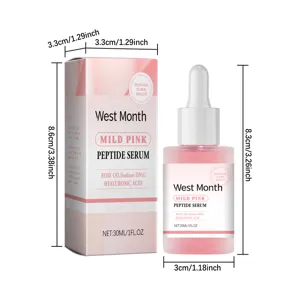 Sérum facial hydratant aux peptides West Month avec huile de rose et acide hyaluronique.