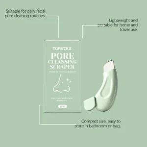Rascador limpiador de poros eléctrico TORVIKX en verde claro, ideal para el cuidado facial diario.