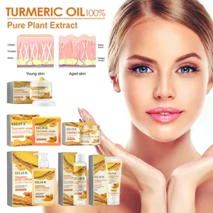 EELHOE Set Peripoiisis Epidermidas me Kourkouma Vathy Katharismo Krema Prosopou 100ml