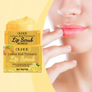 Lemon And Turmeric Lip Scrub 30g Natural Exfoliating Moisturizing Smoothing Lip Care
