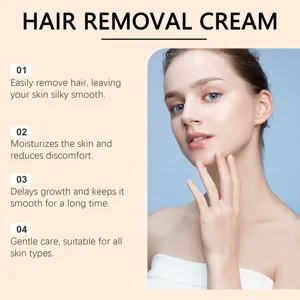 Creme depilatoire douce pour une peau lisse, formule hydratante pour le soin du corps.