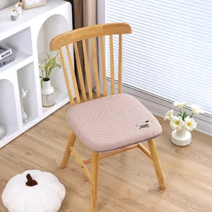 Memory-Foam Stuhlkissen Rutschfest Leinenmischung Sitzauflage Mit Süßer Hündchen Bestickung Für Büro Esszimmer Zuhause
