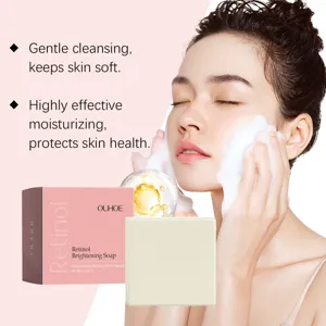 Savon éclaircissant au rétinol OUHOE, nettoyant visage doux à la niacinamide.