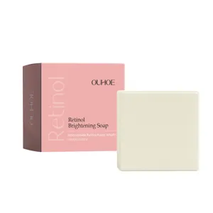 OUHOE Savon Nettoyant Éclaircissant au Rétinol pour un Soin Doux du Visage et une Hydratation