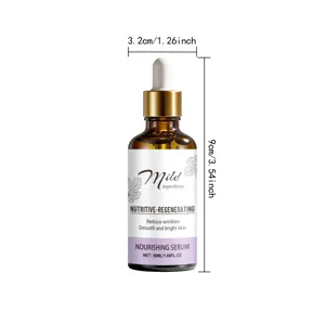 Siero idratante viso con pipetta, flacone di essenza per cura della pelle nutriente 50ml