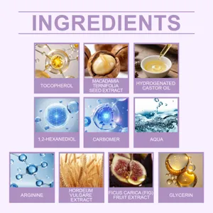 Vista dettagliata dell'infografica sugli ingredienti cosmetici naturali con estratti chiave.