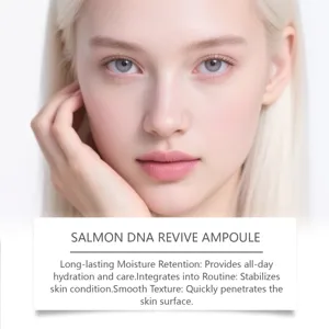 Dettaglio fiala Revive DNA di salmone che mostra idratazione avanzata e consistenza.