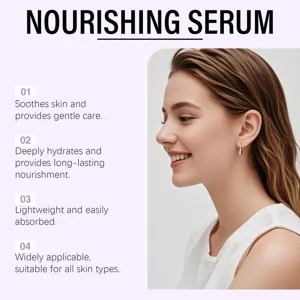 Vista dettagliata del siero viso nutriente con texture leggera e idratazione profonda.