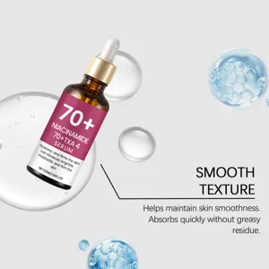 Siero viso alla niacinamide vista dettagliata, idratante, levigante, illuminante e rassodante.
