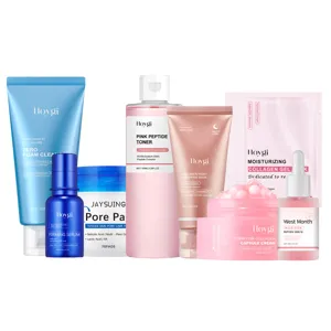 Soin du Visage Nettoyant Tonique Sérum Masque en Tissu Crème Anti-Âge Hydratant Ensemble de Soins du Visage pour Femmes